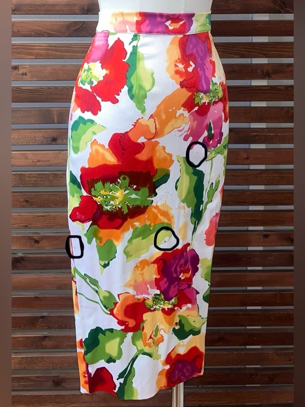 RARE Stop Staring 2 PC Pinup VLV White Floral Crop Top & High Waisted Skirt Set - Picture 7 of 11